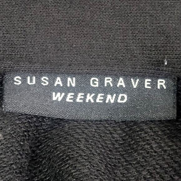 Susan Graver QVC Knit Blazer Black Size 1XP - Picture 4 of 8